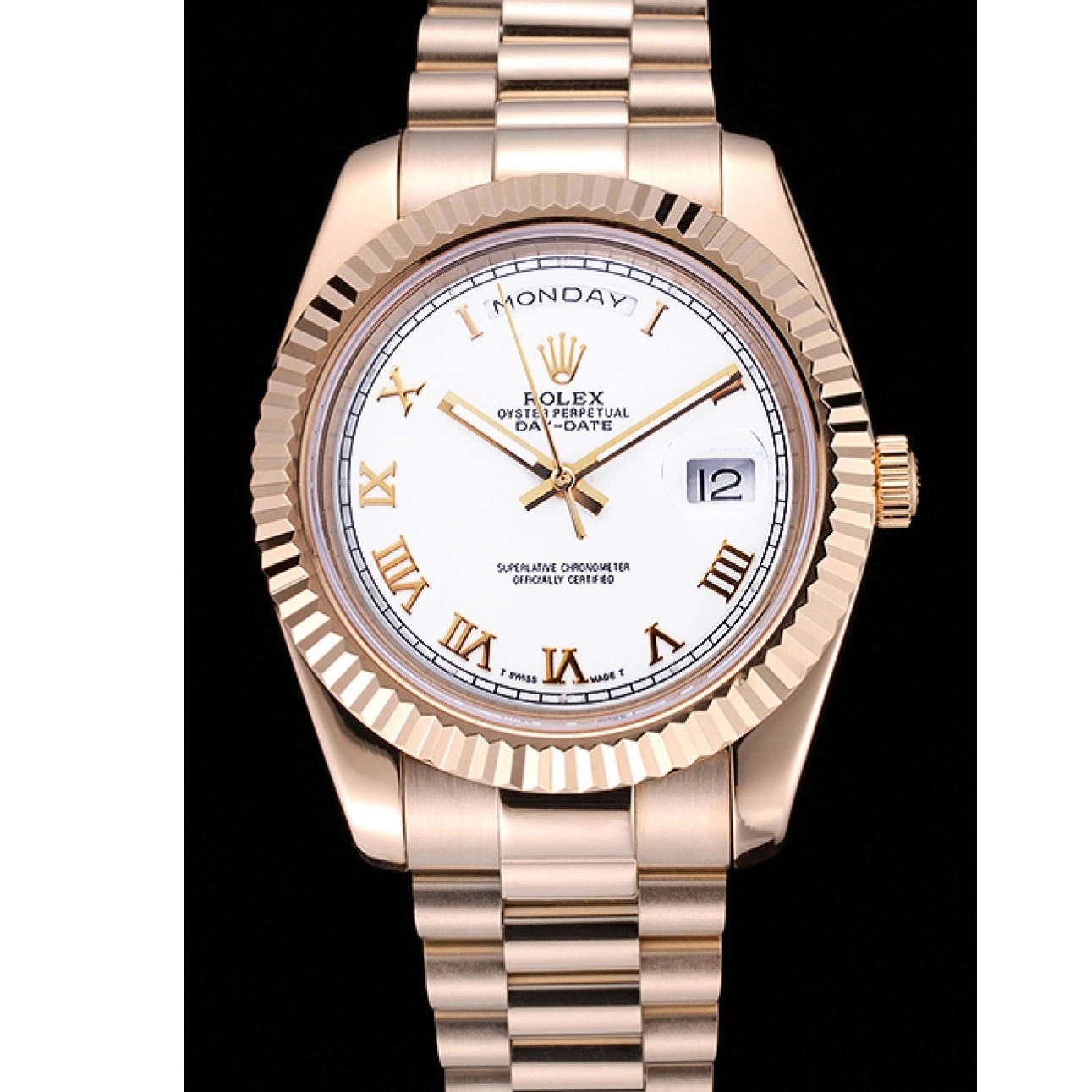 Aaa replica watch 622546 Rolex Day-Date Dial Bracelet White Gold 0807